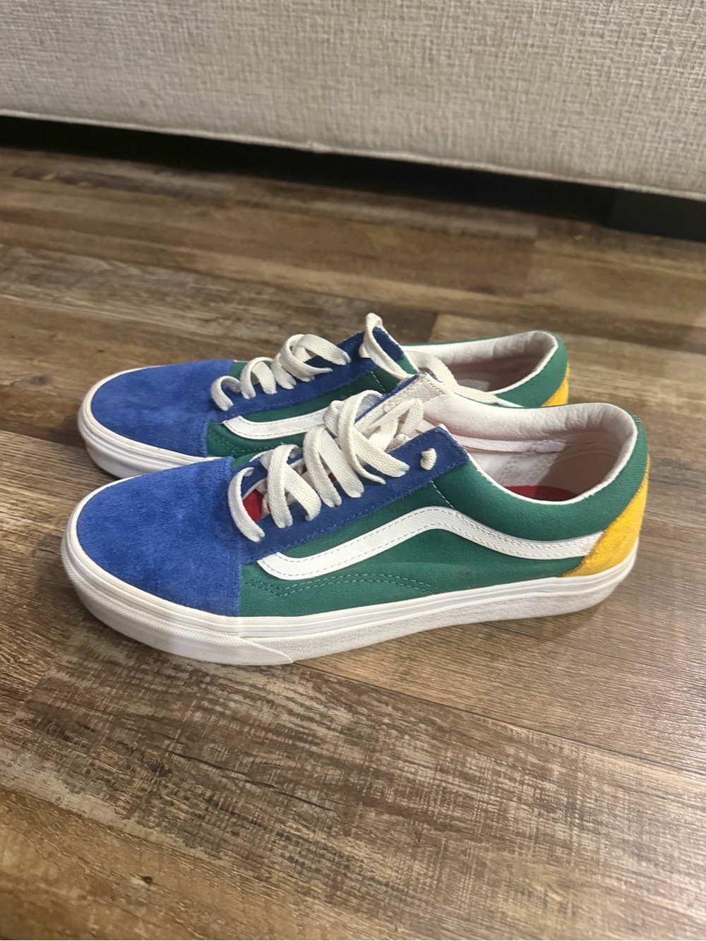 Vans Men’s Multicolor Skate Sneakers - Blue/Green/Yellow